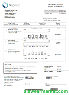 SP Group utility business bill SCR, page 1